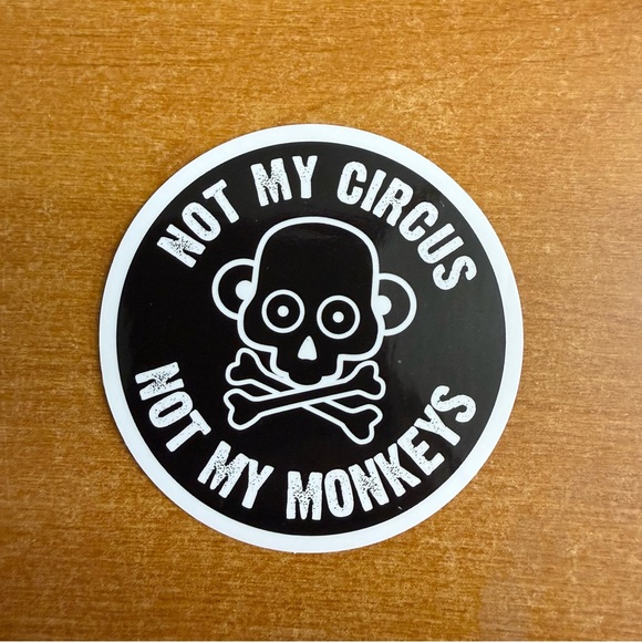 Black and White Skull Sticker - Picture 1 of 1